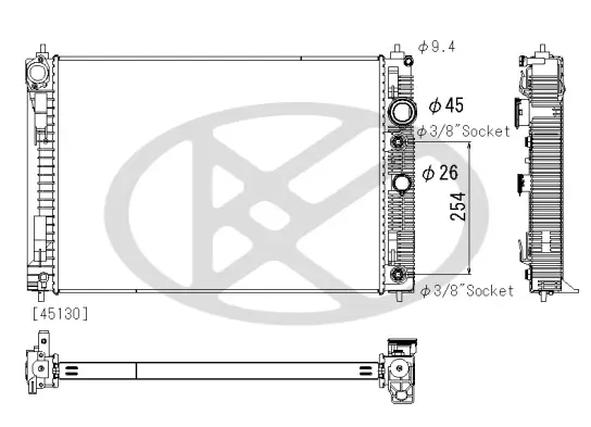 Kühler, Motorkühlung KOYORAD PL023288 Bild Kühler, Motorkühlung KOYORAD PL023288