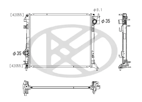 Kühler, Motorkühlung KOYORAD PL023500 Bild Kühler, Motorkühlung KOYORAD PL023500