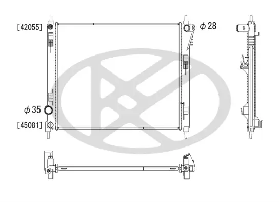 Kühler, Motorkühlung KOYORAD PL023643 Bild Kühler, Motorkühlung KOYORAD PL023643