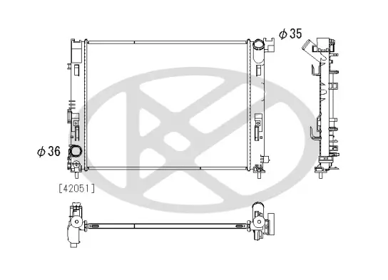 Kühler, Motorkühlung KOYORAD PL023723 Bild Kühler, Motorkühlung KOYORAD PL023723