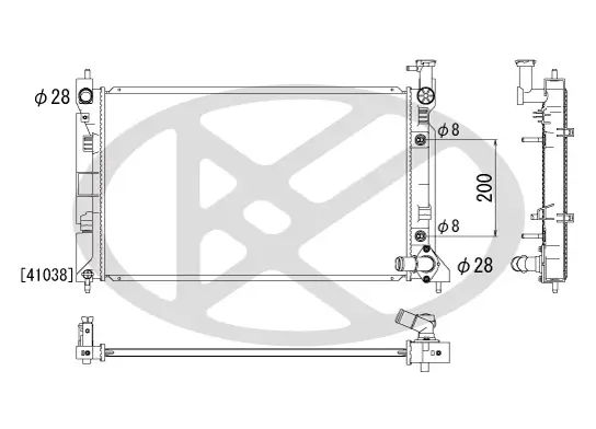 Kühler, Motorkühlung KOYORAD PL031647 Bild Kühler, Motorkühlung KOYORAD PL031647