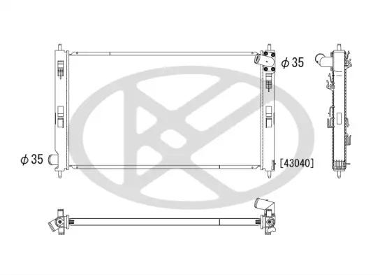 Kühler, Motorkühlung KOYORAD PL032037 Bild Kühler, Motorkühlung KOYORAD PL032037