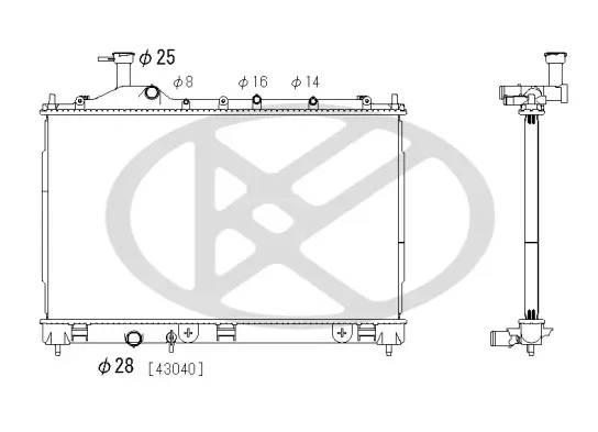 Kühler, Motorkühlung KOYORAD PL032975 Bild Kühler, Motorkühlung KOYORAD PL032975