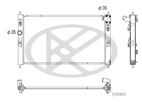 Kühler, Motorkühlung KOYORAD PL033120 Bild Kühler, Motorkühlung KOYORAD PL033120