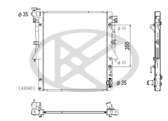Kühler, Motorkühlung KOYORAD PL033319 Bild Kühler, Motorkühlung KOYORAD PL033319