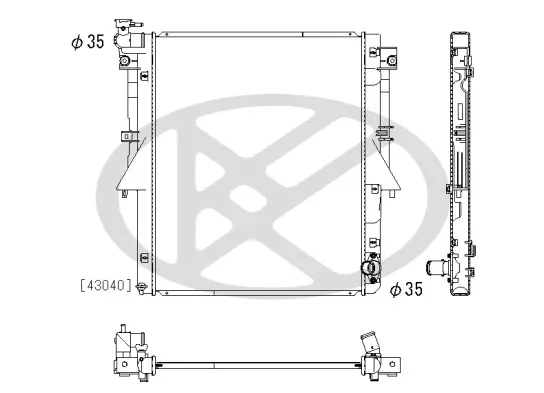 Kühler, Motorkühlung KOYORAD PL033320 Bild Kühler, Motorkühlung KOYORAD PL033320
