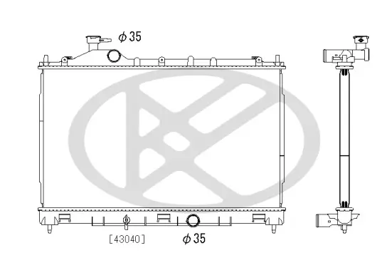 Kühler, Motorkühlung KOYORAD PL033596 Bild Kühler, Motorkühlung KOYORAD PL033596