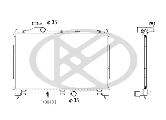 Kühler, Motorkühlung KOYORAD PL012204 Bild Kühler, Motorkühlung KOYORAD PL012204