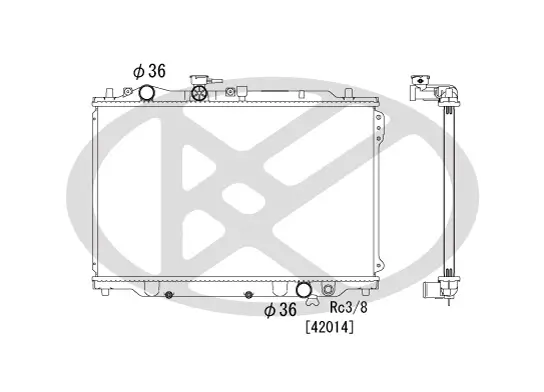 Kühler, Motorkühlung KOYORAD PL022174R Bild Kühler, Motorkühlung KOYORAD PL022174R