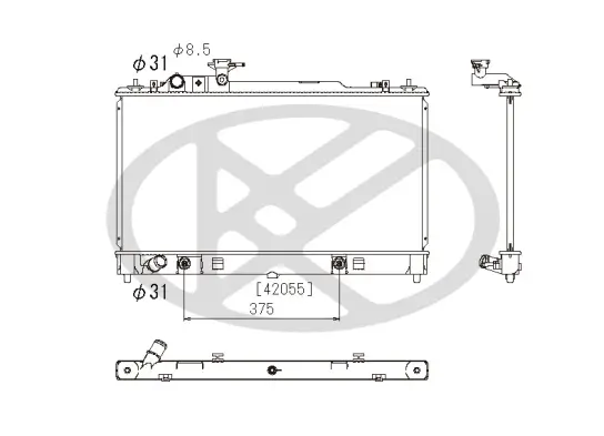 Kühler, Motorkühlung KOYORAD PL023159 Bild Kühler, Motorkühlung KOYORAD PL023159