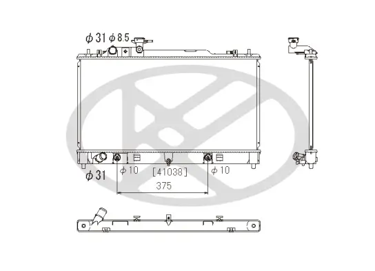 Kühler, Motorkühlung KOYORAD PL062695 Bild Kühler, Motorkühlung KOYORAD PL062695