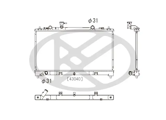 Kühler, Motorkühlung KOYORAD PL062747 Bild Kühler, Motorkühlung KOYORAD PL062747