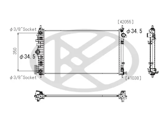 Kühler, Motorkühlung KOYORAD PL312573 Bild Kühler, Motorkühlung KOYORAD PL312573