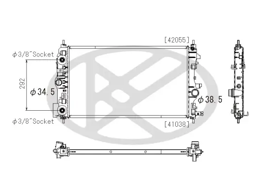 Kühler, Motorkühlung KOYORAD PL413086