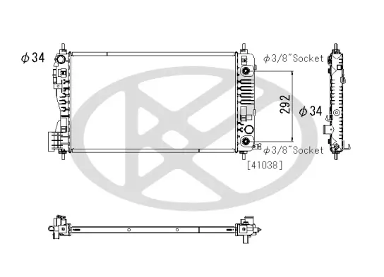 Kühler, Motorkühlung KOYORAD PL712130 Bild Kühler, Motorkühlung KOYORAD PL712130