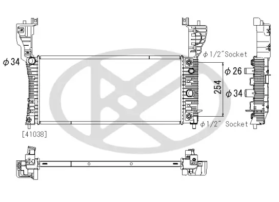 Kühler, Motorkühlung KOYORAD PL452447
