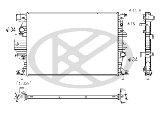 Kühler, Motorkühlung KOYORAD PL323421 Bild Kühler, Motorkühlung KOYORAD PL323421