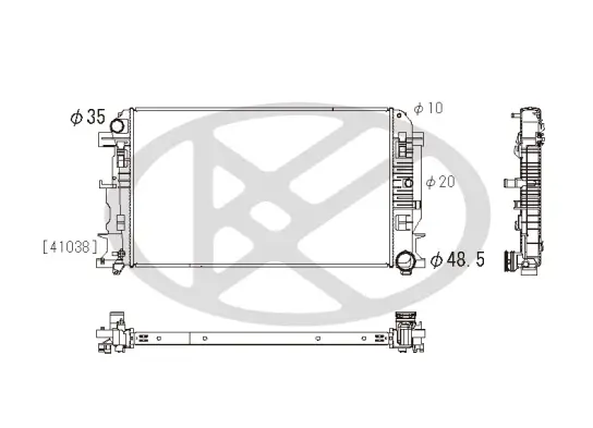 Kühler, Motorkühlung KOYORAD PL412612 Bild Kühler, Motorkühlung KOYORAD PL412612