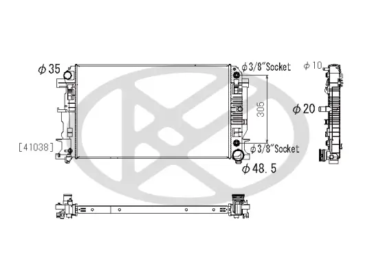 Kühler, Motorkühlung KOYORAD PL412613