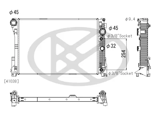 Kühler, Motorkühlung KOYORAD PL413006