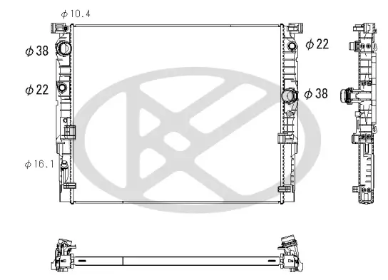 Kühler, Motorkühlung KOYORAD PL423362R Bild Kühler, Motorkühlung KOYORAD PL423362R