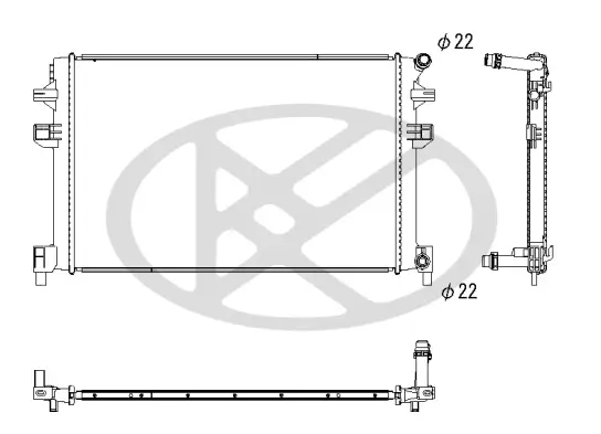 Kühler, Motorkühlung KOYORAD PL443457 Bild Kühler, Motorkühlung KOYORAD PL443457