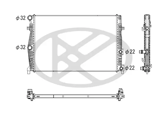 Kühler, Motorkühlung KOYORAD PL443893 Bild Kühler, Motorkühlung KOYORAD PL443893