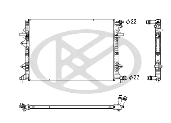 Kühler, Motorkühlung KOYORAD PL453895 Bild Kühler, Motorkühlung KOYORAD PL453895
