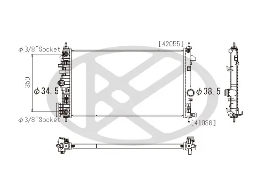 Kondensator, Klimaanlage KOYORAD CD080282M
