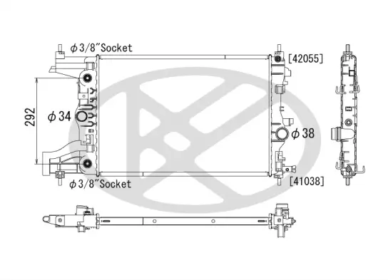 Kühler, Motorkühlung KOYORAD PL462705 Bild Kühler, Motorkühlung KOYORAD PL462705