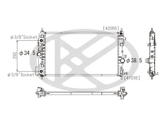 Kühler, Motorkühlung KOYORAD PL462708 Bild Kühler, Motorkühlung KOYORAD PL462708