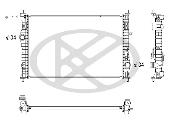 Kühler, Motorkühlung KOYORAD PL483508