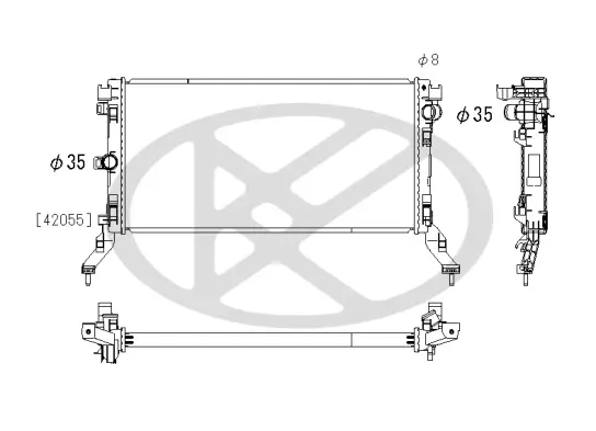 Kondensator, Klimaanlage KOYORAD CD080762M