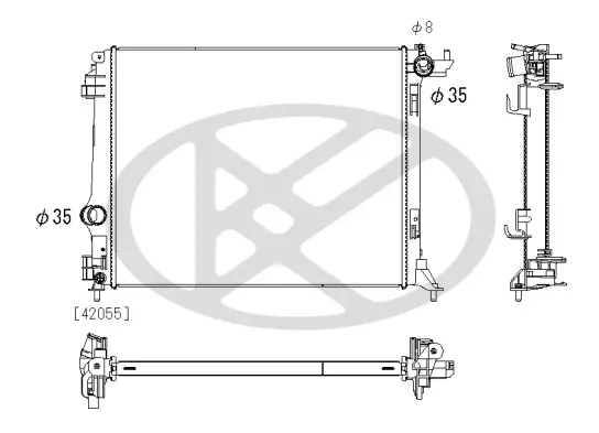 Kühler, Motorkühlung KOYORAD PL493521 Bild Kühler, Motorkühlung KOYORAD PL493521