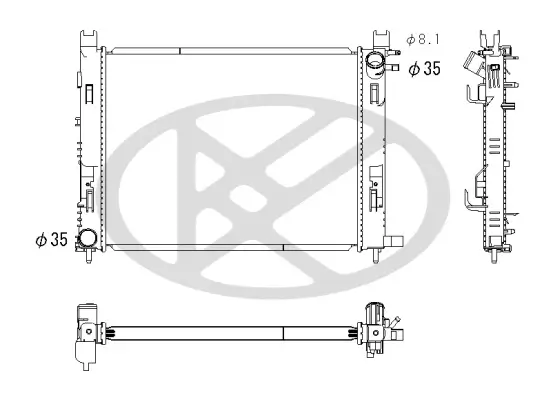 Kühler, Motorkühlung KOYORAD PL493552