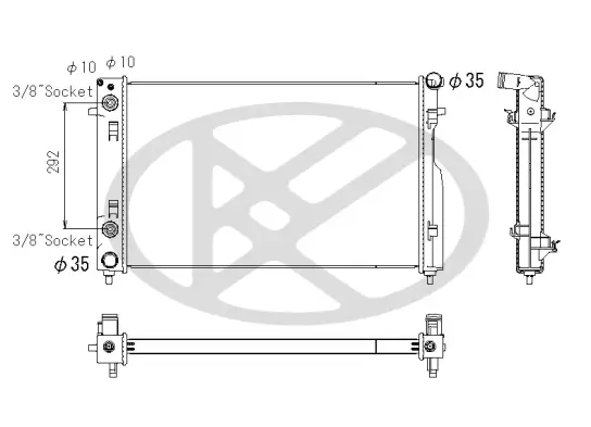 Kondensator, Klimaanlage KOYORAD CD080773 Bild Kondensator, Klimaanlage KOYORAD CD080773