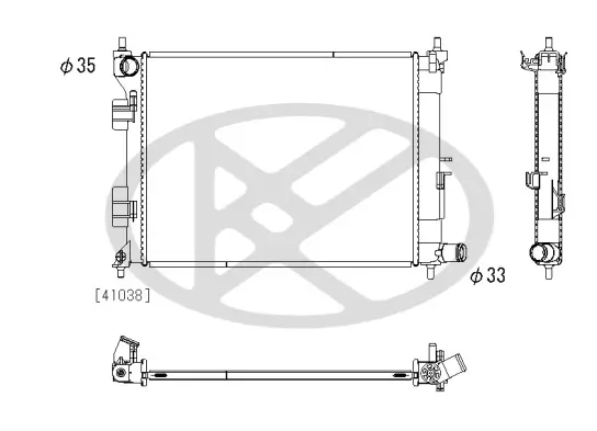 Kühler, Motorkühlung KOYORAD PL813699R Bild Kühler, Motorkühlung KOYORAD PL813699R
