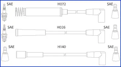 Zündleitungssatz HÜCO 134202