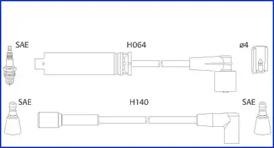 Zündleitungssatz HÜCO 134239