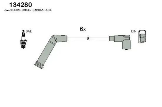 Zündleitungssatz HÜCO 134280 Bild Zündleitungssatz HÜCO 134280