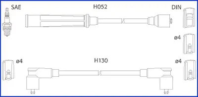 Zündleitungssatz HÜCO 134473 Bild Zündleitungssatz HÜCO 134473