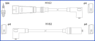 Zündleitungssatz HÜCO 134704 Bild Zündleitungssatz HÜCO 134704